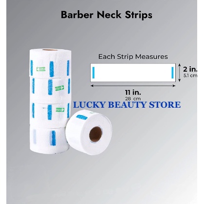 Tisue barber neck strip Potongan Leher Tukang Cukur Kertas Sekali Pakai-1 Rol 100 Strip Pita Leher Kertas Elastis Profesional untuk Penataan Potongan Rambut Salon