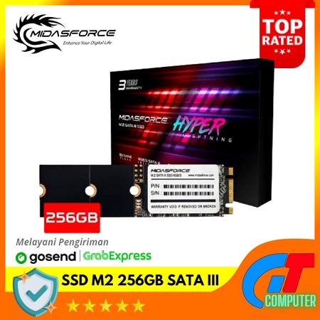 SSD M2 256 GB MIDASFORCE M.2 2240 2260 2280 (Garansi RESMI 3thn)