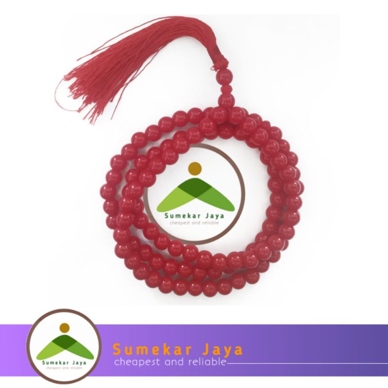 TASBIH BATU MARJAN 99 BUTIR ORIGINAL