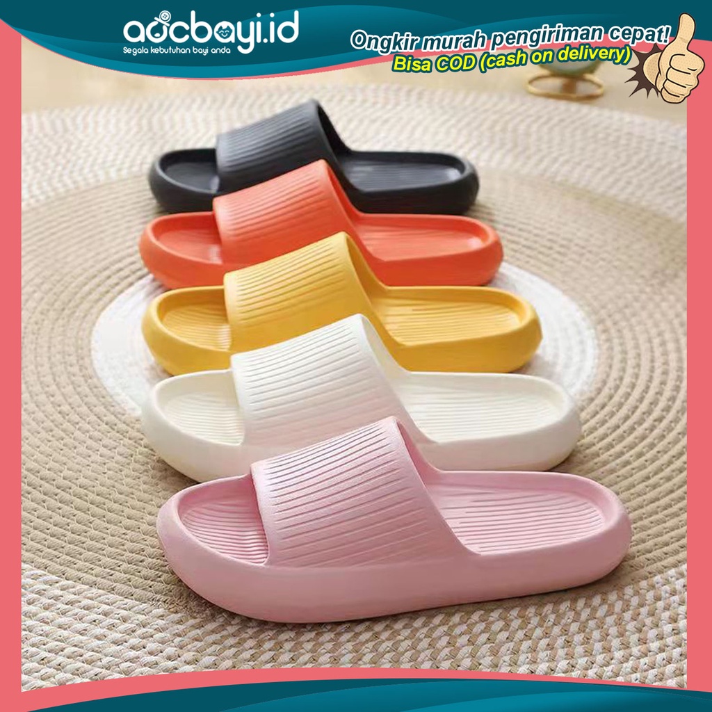 ☀ACCBAYI☀ SD08 Sandal Rumah Berkualitas Sandal Kamar Mandi Berbahan Empuk Sandal Karet Wanita Pria Couple