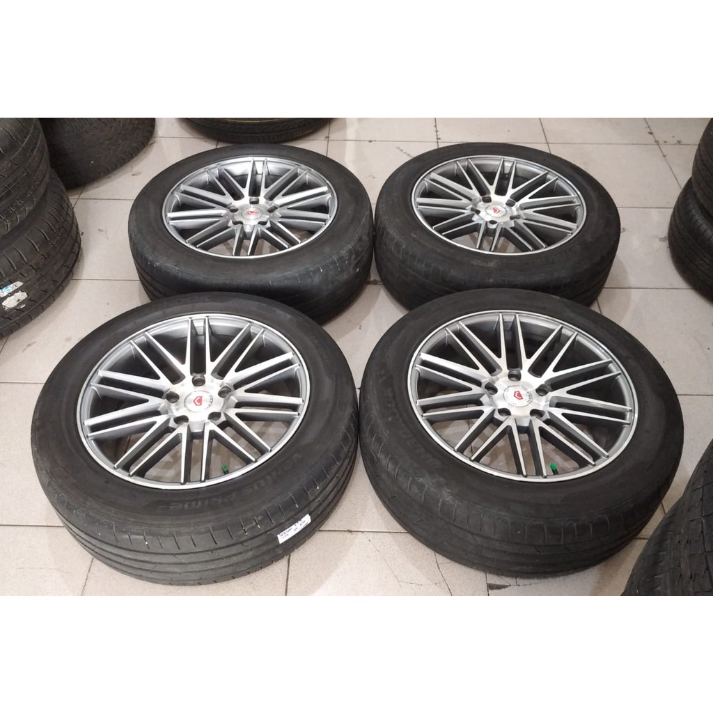 Velg Mobil Racing Bekas VOSSEN Ring 17 Lebar 7,5 PCD 5X114,3 ET42 GP + BAN HANKOOK 225 55 R17 Mobil 