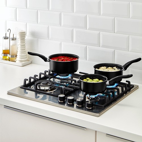 KVLKD Panci saus, panci air, panci rebus, sauce pan, set isi 3, hitam