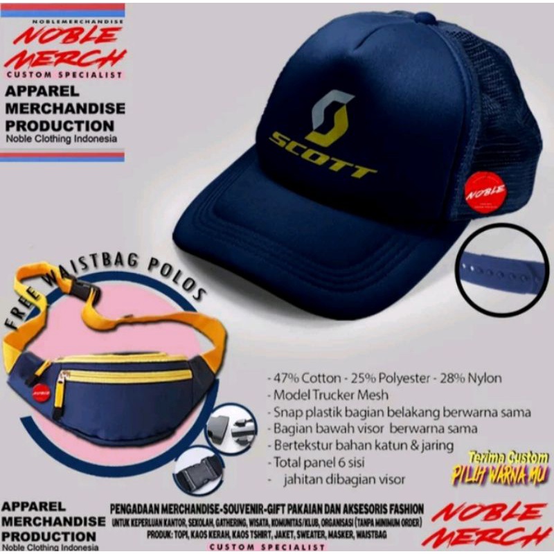 Trucker + Waist Bag, Scott / Scott Bike / Sepeda Scott