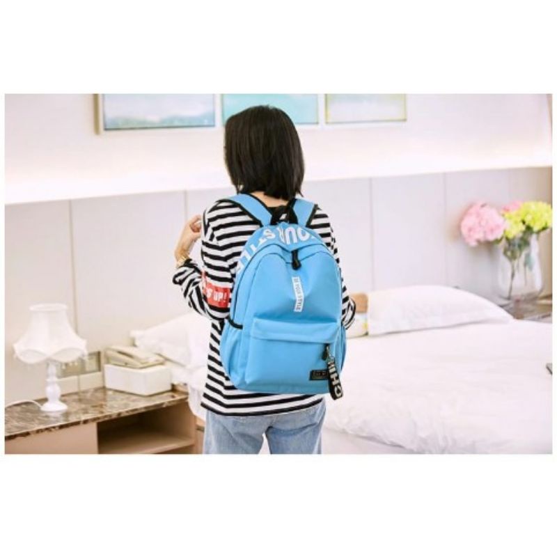 Tas Ransel Wanita Backpack Fashion BYS Bisa Ransel Sekolah