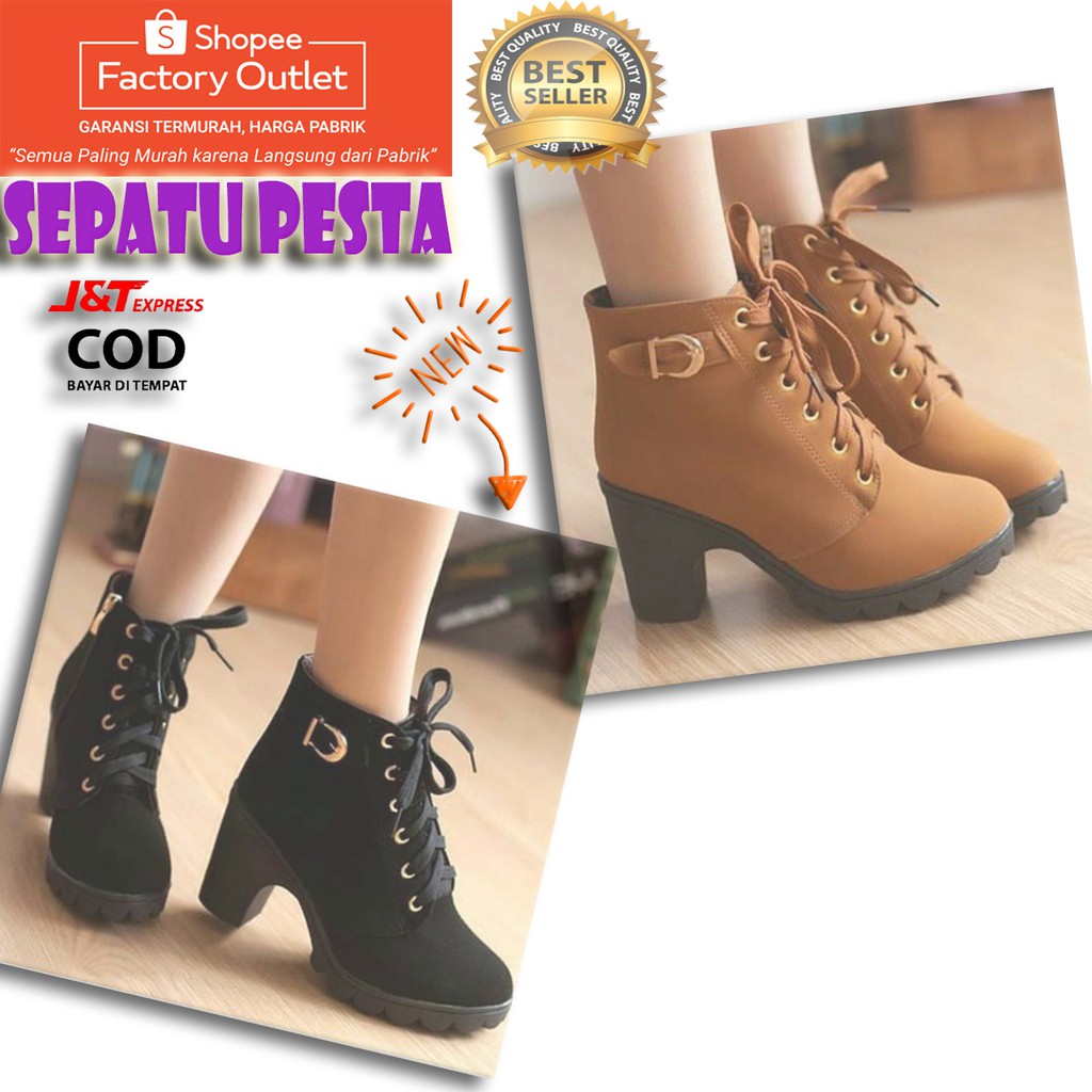 sepatu heels boots
