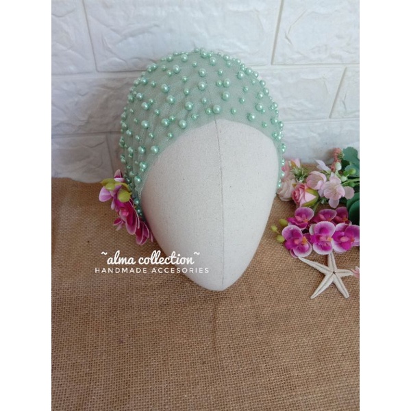 (COD) Hiasan hijab mutiara iner hijab mutiara aksesoris pengantin
