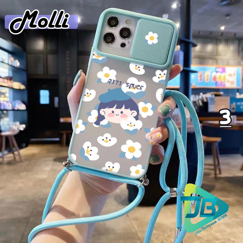 SOFTCASE SLINGCASE SLIDE PELINDUNG KAMERA MOLLI SAMSUNG OPPO VIVO REALME IPHONE XIAOMI JB4768