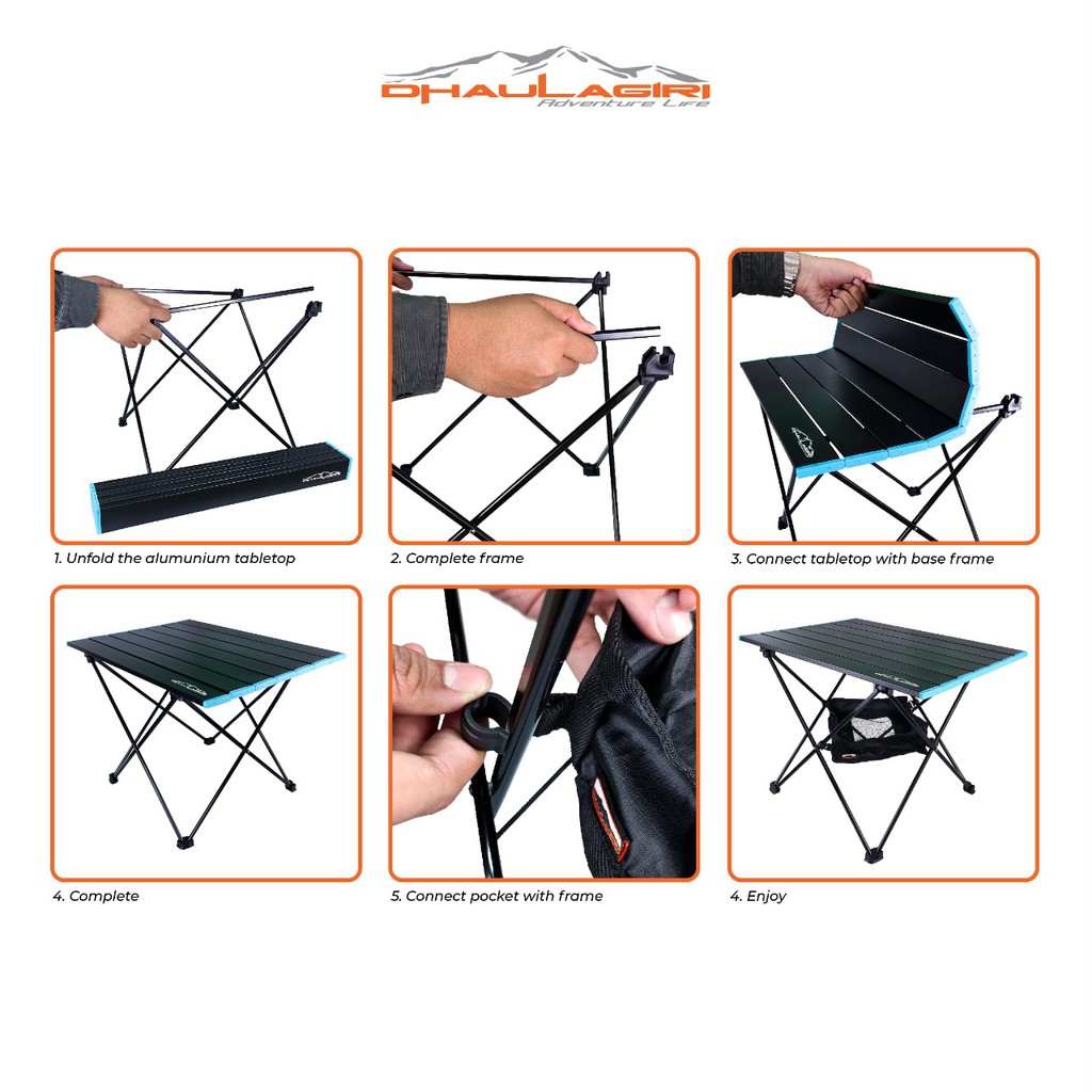 Meja Lipat Portable Folding Table DHAULAGIRI 503 Memancing Camping Meja Outdoor