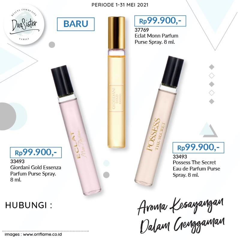 parfum wanita eclat mon 8ml oriflame original