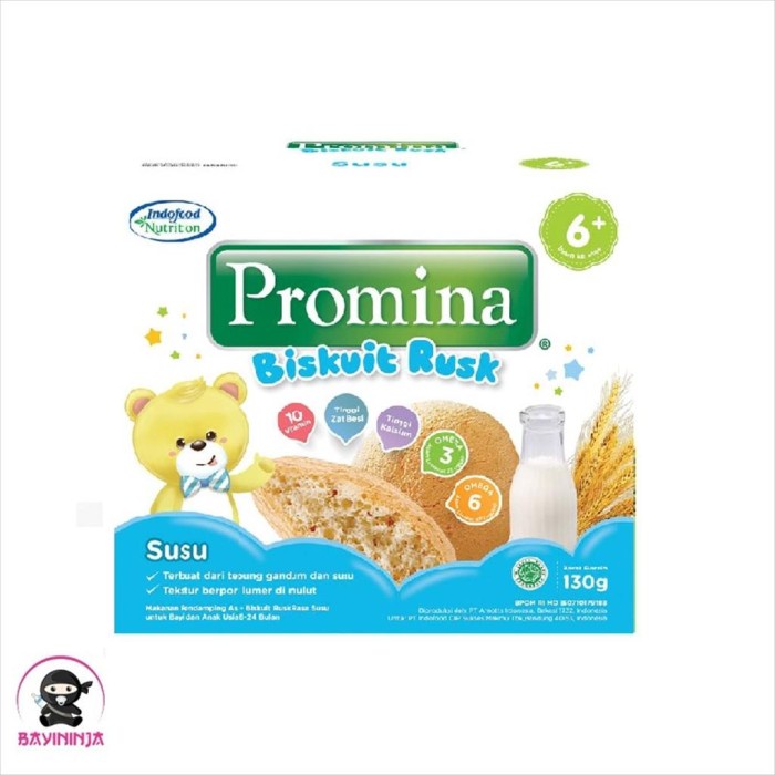 

PROMINA Biskuit Rusk Susu 130 g T-Ninjabayi 01