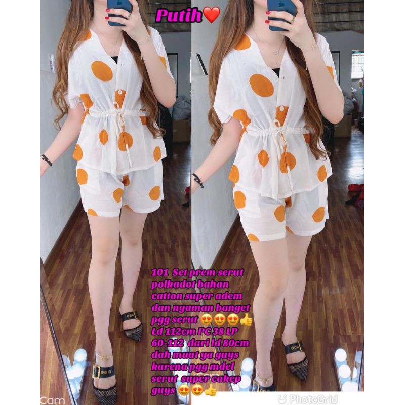 Set Premium Polkadot Serut