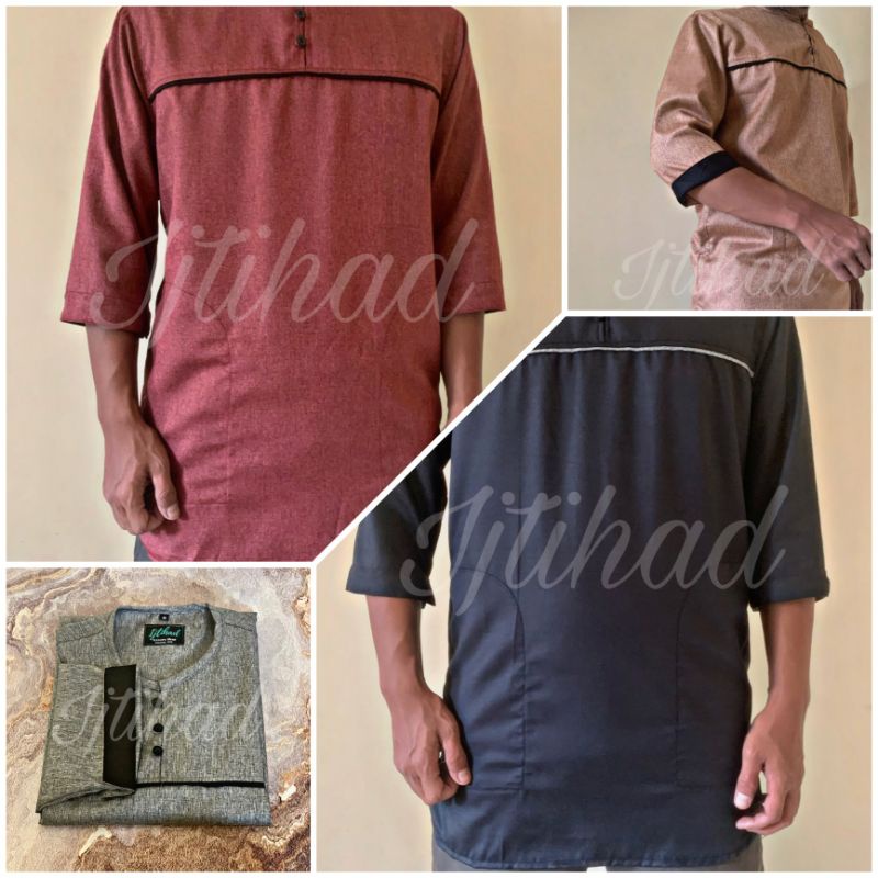 (FREE PARFUM)Kurta 3/4 ORIGINAL| brand IJTIHAD| bahan Madinah FODU|