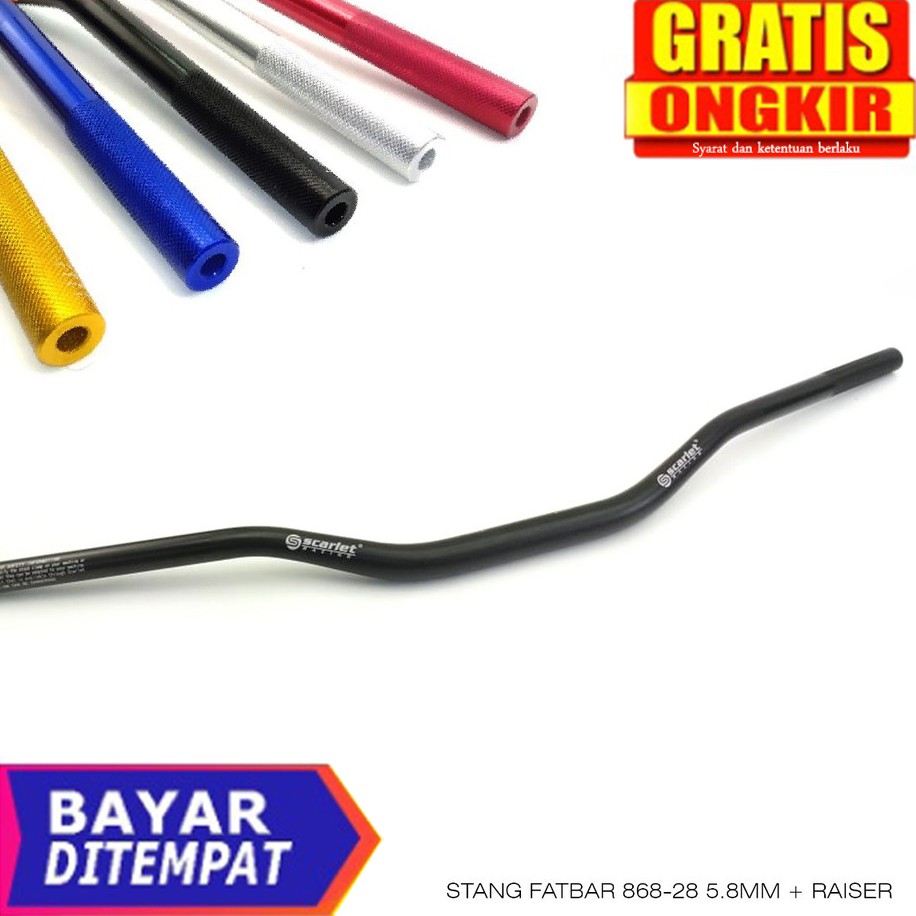 Stang Fatbar 5.8 Mm Plus Raiser stang fatbar motor , stang klx , stang fatbar , stang fatbar protape