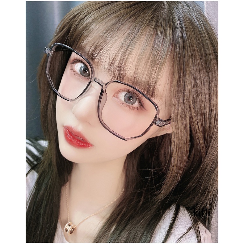 Anti Biru,Kacamata Korean,Design Square Besi,Frame Eyeglasses,Untuk Wanita/Pria