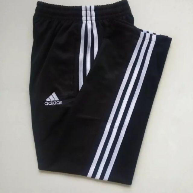 CELANA TRAINING PRIA OLAHRAGA-Hitam list putih