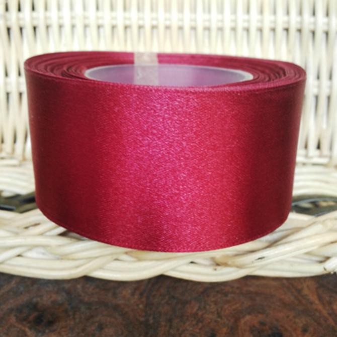 

Pita Satin Polos 1.5"/4 Cm Marun - 9011 Aksesoris Kerajinan Kado Craft