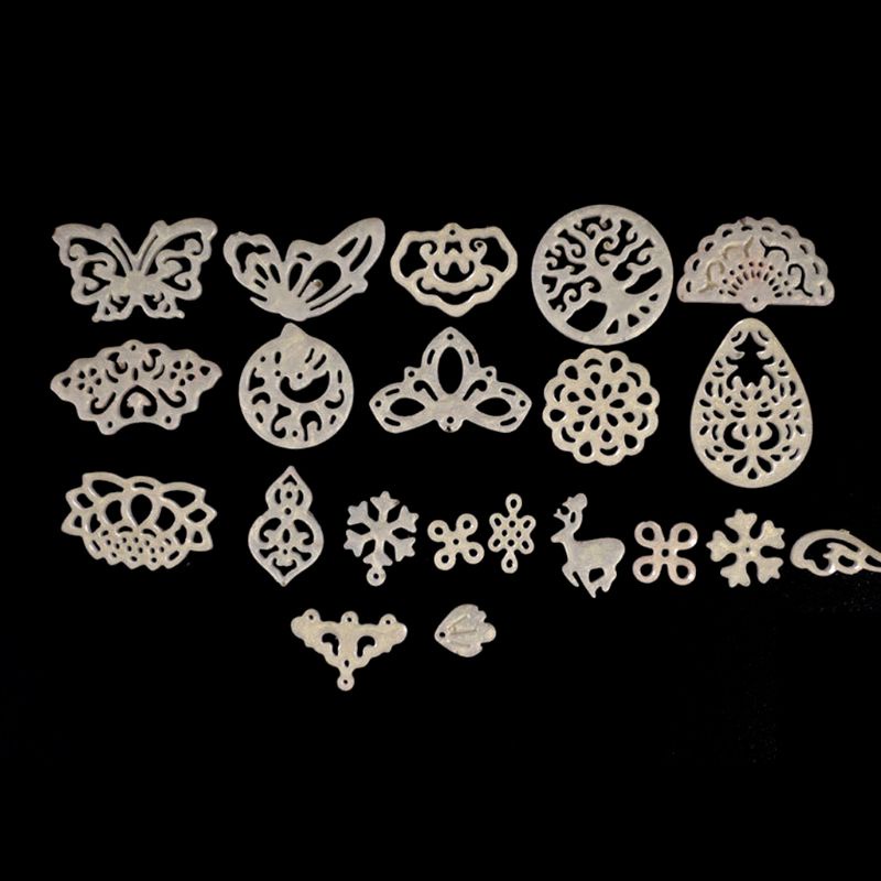 SIY  2Pcs Ancient Hollow Flower Molds Earrings Hairpin Necklace Fan Pendants Jewelry Resin Molds Jewelry Making Tools Kit