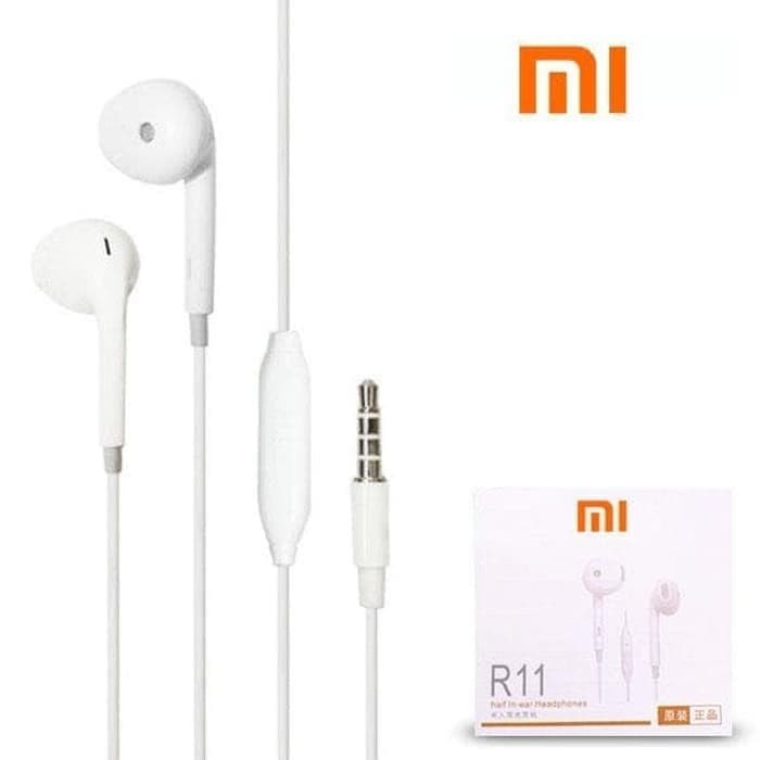 Headset Earphone R11 Original 99% Xiaomi Handsfree With Mic Grosir