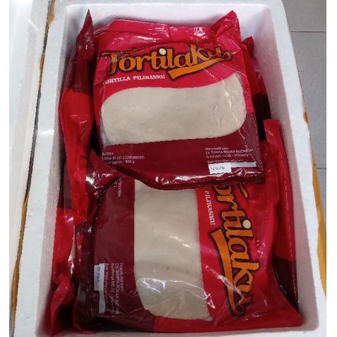 

TORTILLA SEDANG Tortilaku Tortilla Pilihanku (Kulit Kebab) diameter 23cm, isi 20Lembar, berat 1100Gr