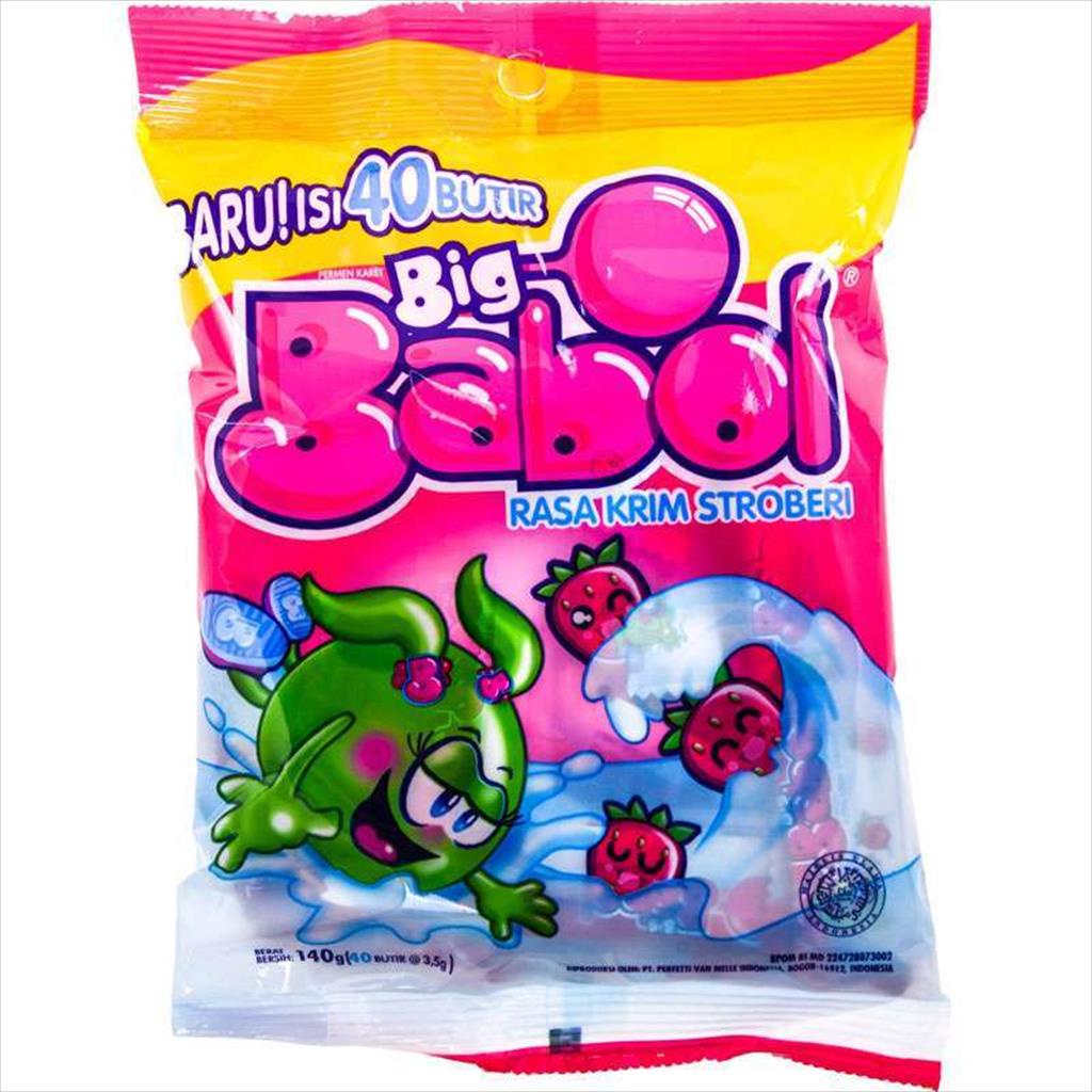 

Big Babol Rasa Krim Stroberi Permen Karet 140 Gr