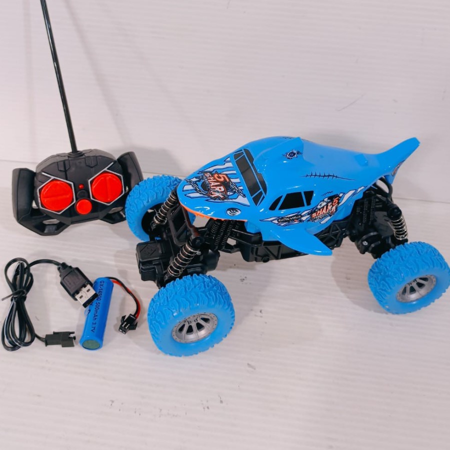 mainan Mobil drive off road car rc/mainan mobil hiu remote control
