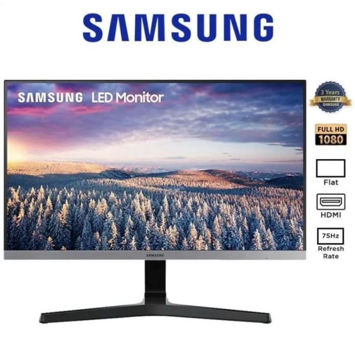 Samsung Monitor 24" S24R350 IPS 24R350 75Hz Frameless FHD HDMI VGA