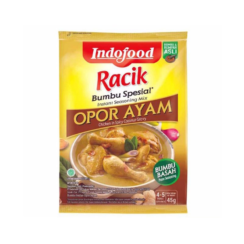 

Indofood Bumbu Racik Opor Ayam 45 gr (Bumbu Basah)