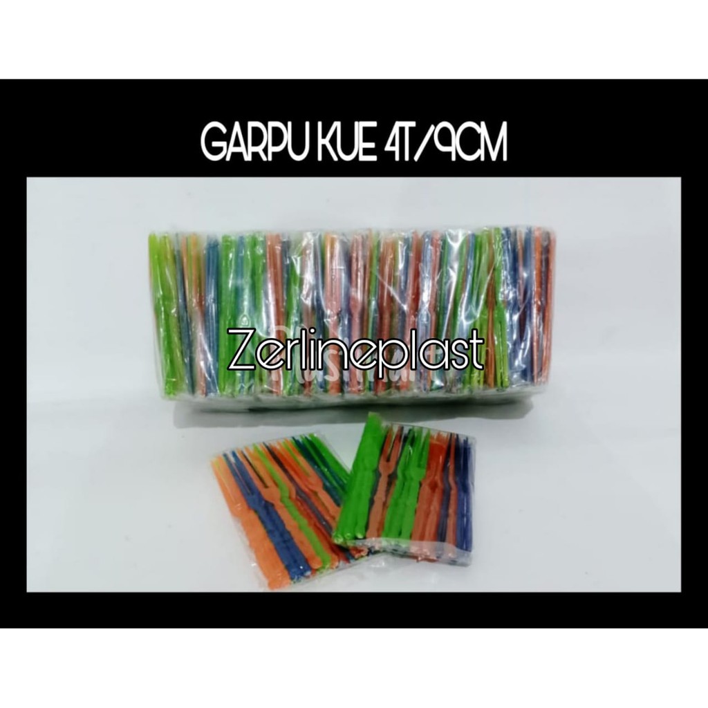 Garpu kue WARNA (garpu kue tart/murah) @5pak