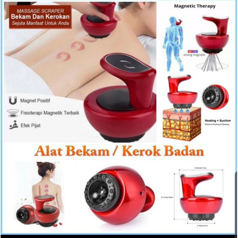 Alat Kerik Elektrik CKEYIN Massager Alat Kerok Badan Elektrik Bekam