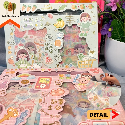 

Paket 1 Box Sticker dan Pisau Alat Potong Mini YD-24RKD Motif Kartun Cewe Makanan Warna Pastel Stiker Jurnal Journaling Kreativitas Anak Fancy Best Gift Present For Birthday Event Souvenir Alat Tulis Kantor Sekolah Grosir Kado Ulang Tahun READY COD