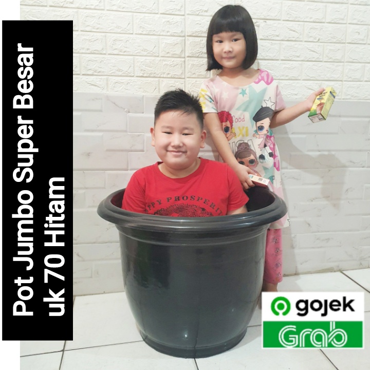 gojek grab Pot tanaman hias 70 jumbo pot buah super besar 70 hitam pot bunga pot kebun besar 70