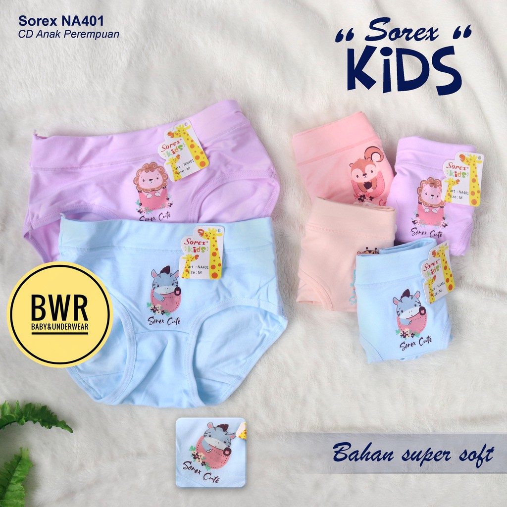 [ 6pc ] CD Anak SOREX NA401 | Celana Dalam Anak Perempuan Remaja na 401-1 | Bwr