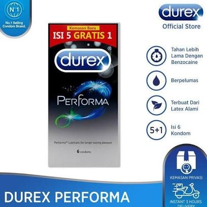 Kondom Durex Performa isi 6 (5+1) untuk penunjang Performa tahan lebih lama