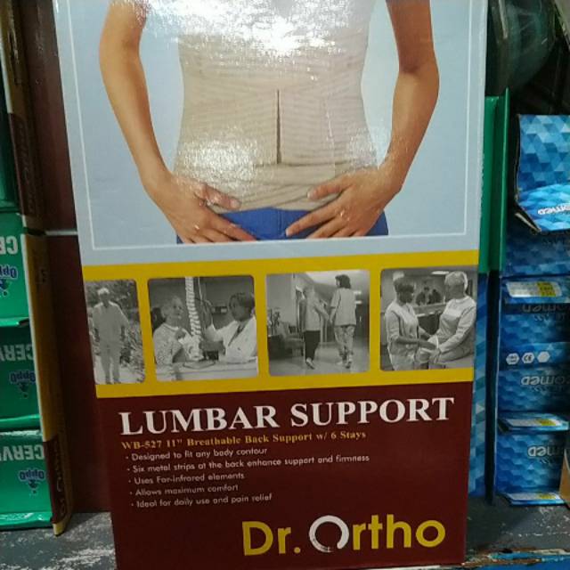 Dr. Ortho Lumbar Support 6 stays / Korset Ortho besi 6/ Korset Pinggang besi 6