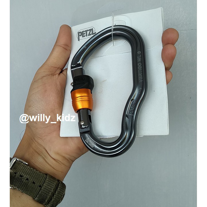 Carabiner Petzl Vertigo Wire Lock 25 KN - Made in Italy