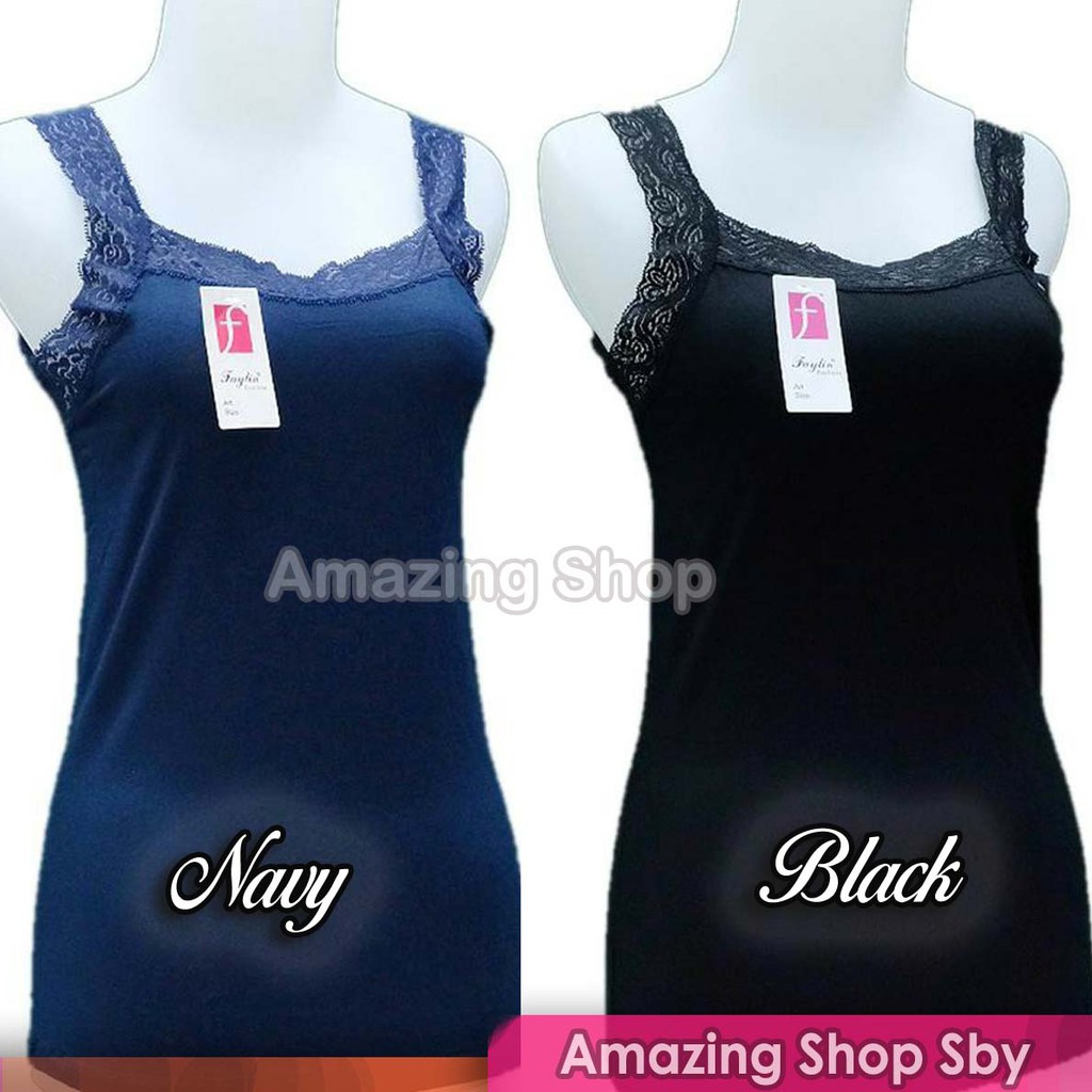 Tanktop Wanita Renda Polos Faylin