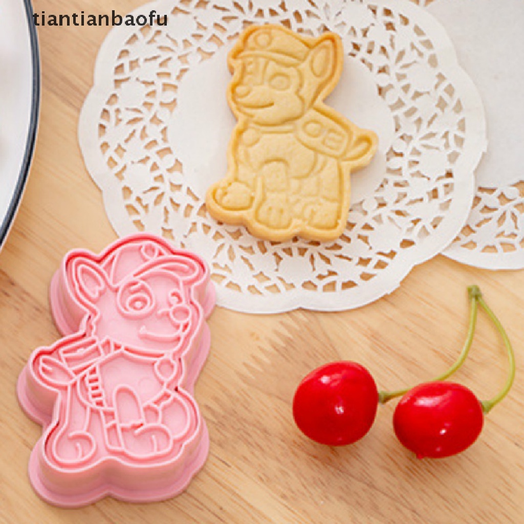 6 Pcs / Set Cetakan Kue Kering Bentuk Kartun Anjing 3D Untuk Alat Dapur