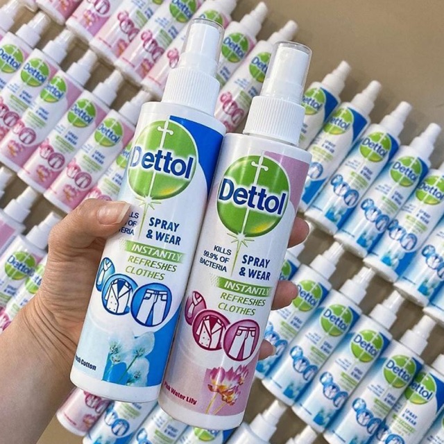 Dettol spray and wear 250 ml instantly refreshes clothes | penyegar pakaian | bunuh kuman dan virus
