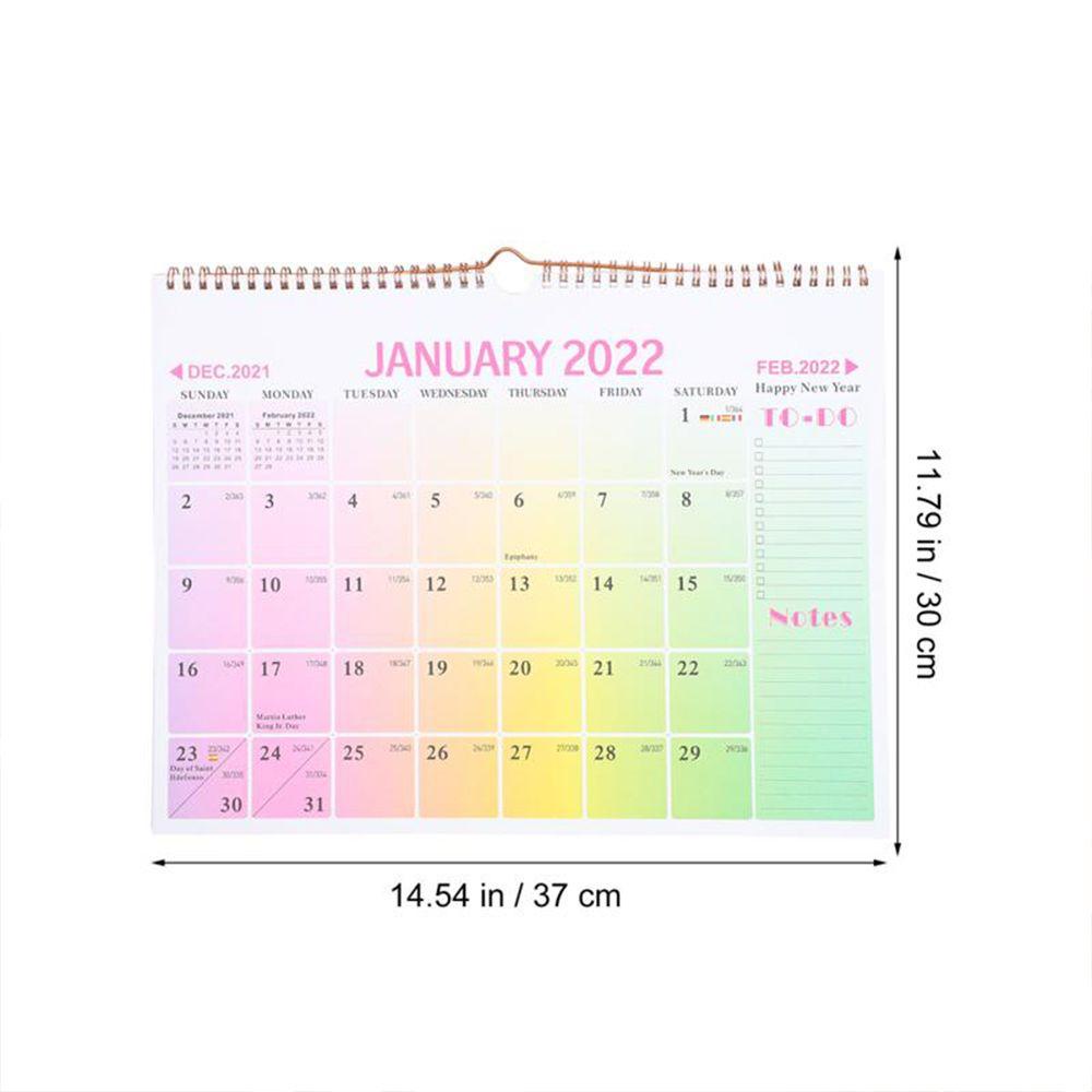 LANFY Kalender Dinding 2022kualitas Tinggi Tanggal Hari Penting Clocking Mark date Kalender Gantung