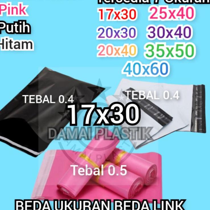 

trx7o2Nc--Kantong Plastik Packing PE 17x30CM Olshop Polymailer Hitam Putih Pink 17x30 Amplop ungu Damai plastik