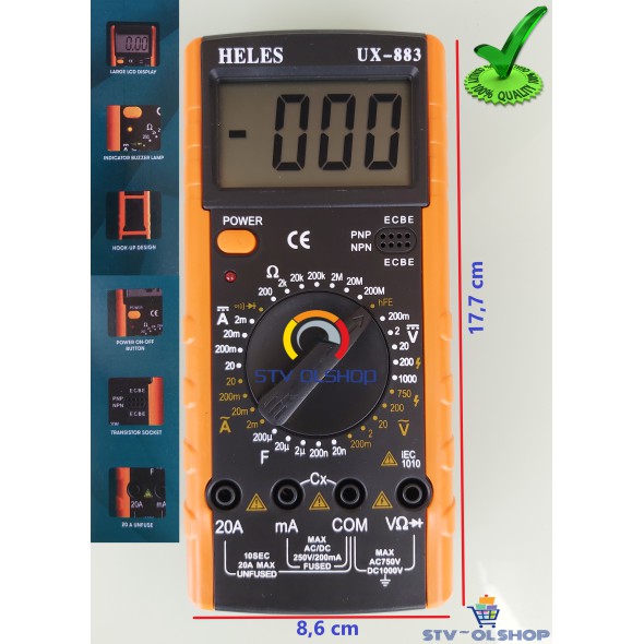 Tester / Multi Tester / Avometer Digital Heles UX 883