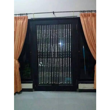 [DISCOUNT RCD53] tirai kerang pintu 2 meter murah cantik 20 untai laut putih hitam Terlaku.