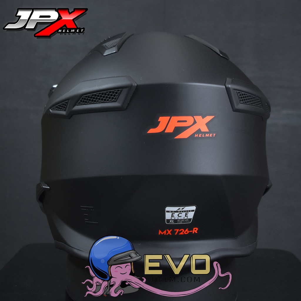 HELM JPX MOTOCROSS_JPX MX 726R - BLACK DOFF / RED (ONGKIR 2 KG)