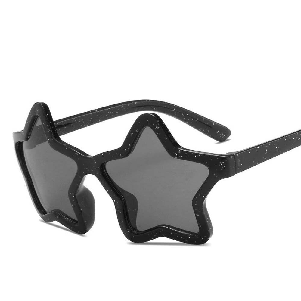 Rebuy Star Kacamata Hitam Gadis Vintage Hias Visor Eyewear Kacamata Matahari Lucu Anti-Reflective Star Frame Anak Sunglasses