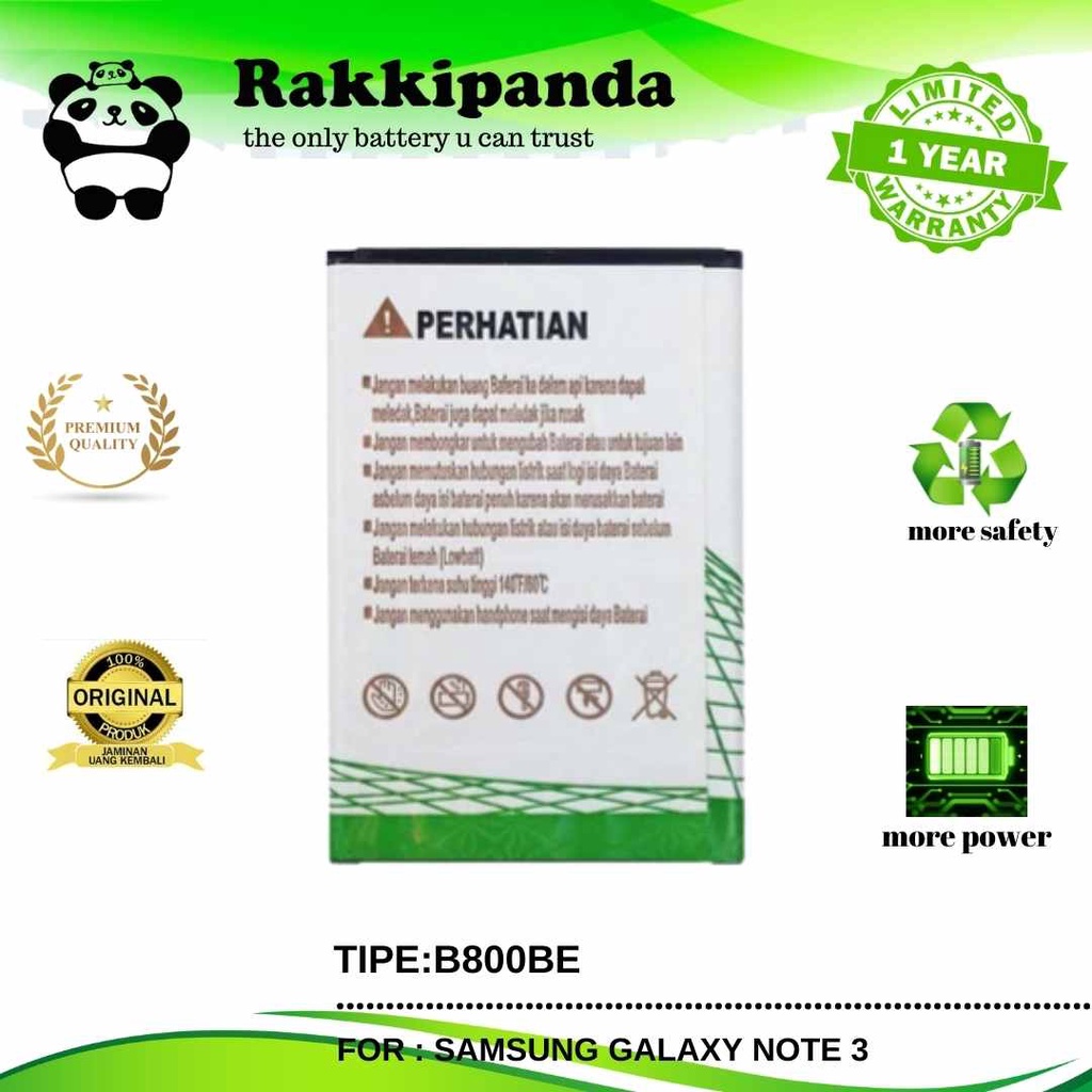 (R/K)- RakkiPanda - B800BE Samsung Galaxy Note 3 N9000 Batre Batrai Baterai