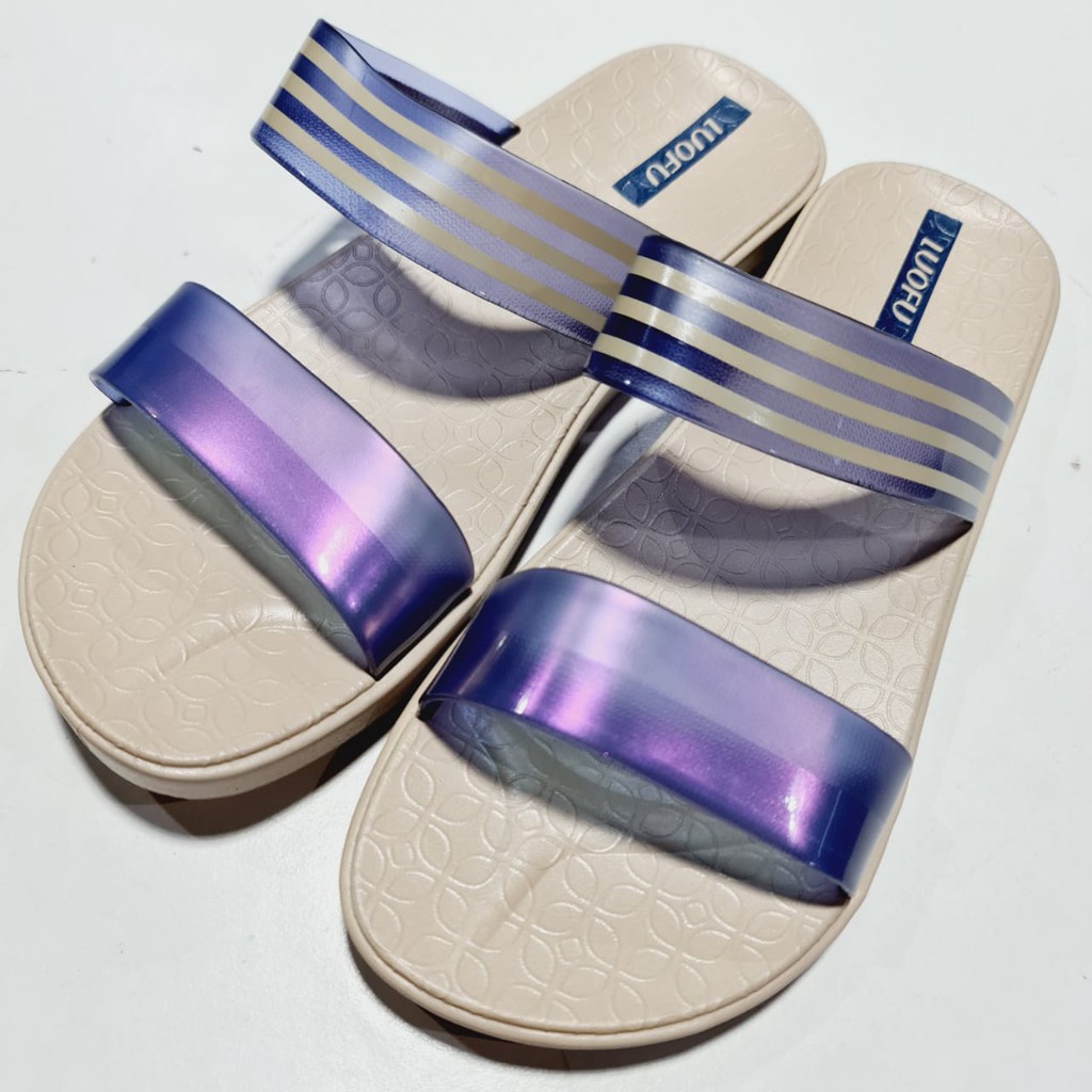 jelly sandal wanita slop luofu ban2 wanita karet import sendal cewek F2291A6-A16SBW