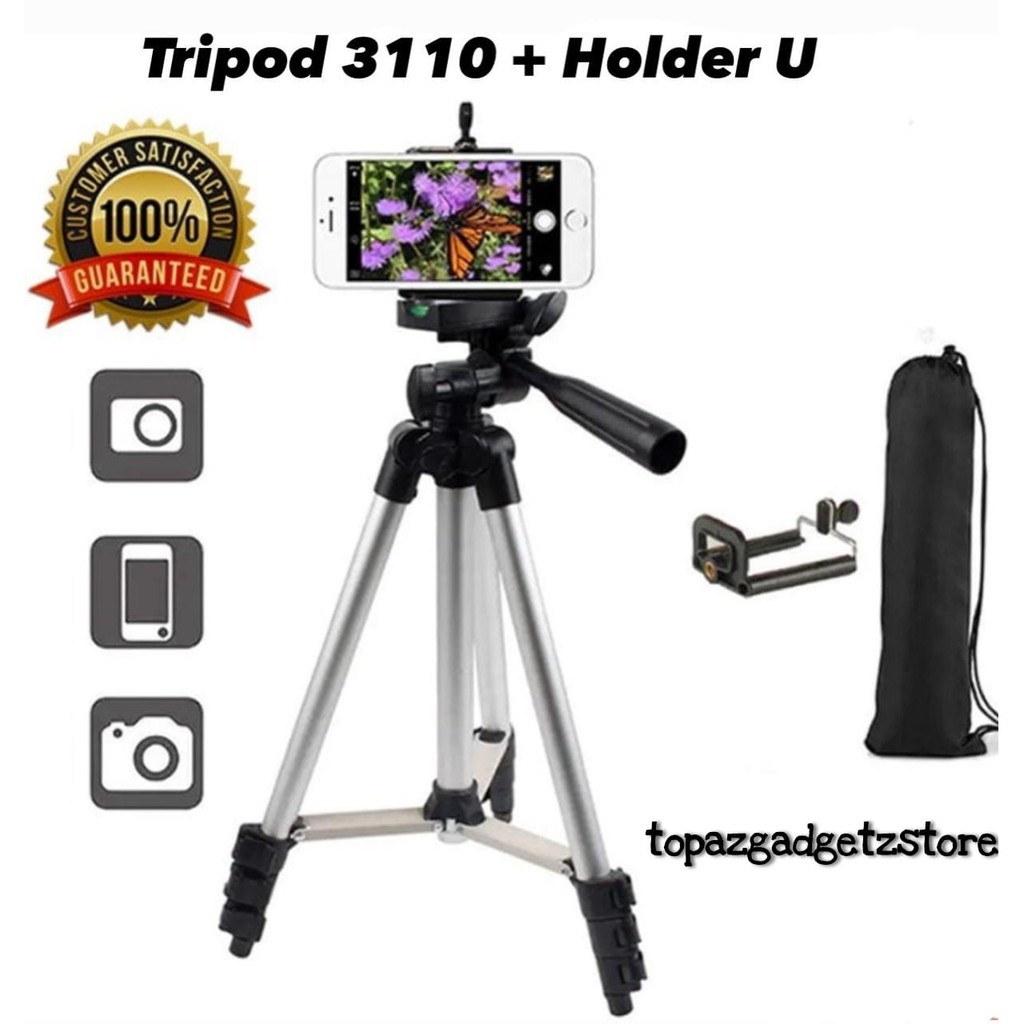 Tripod 3110 hp tinggi 1 meter free holder + Sarung Tripod