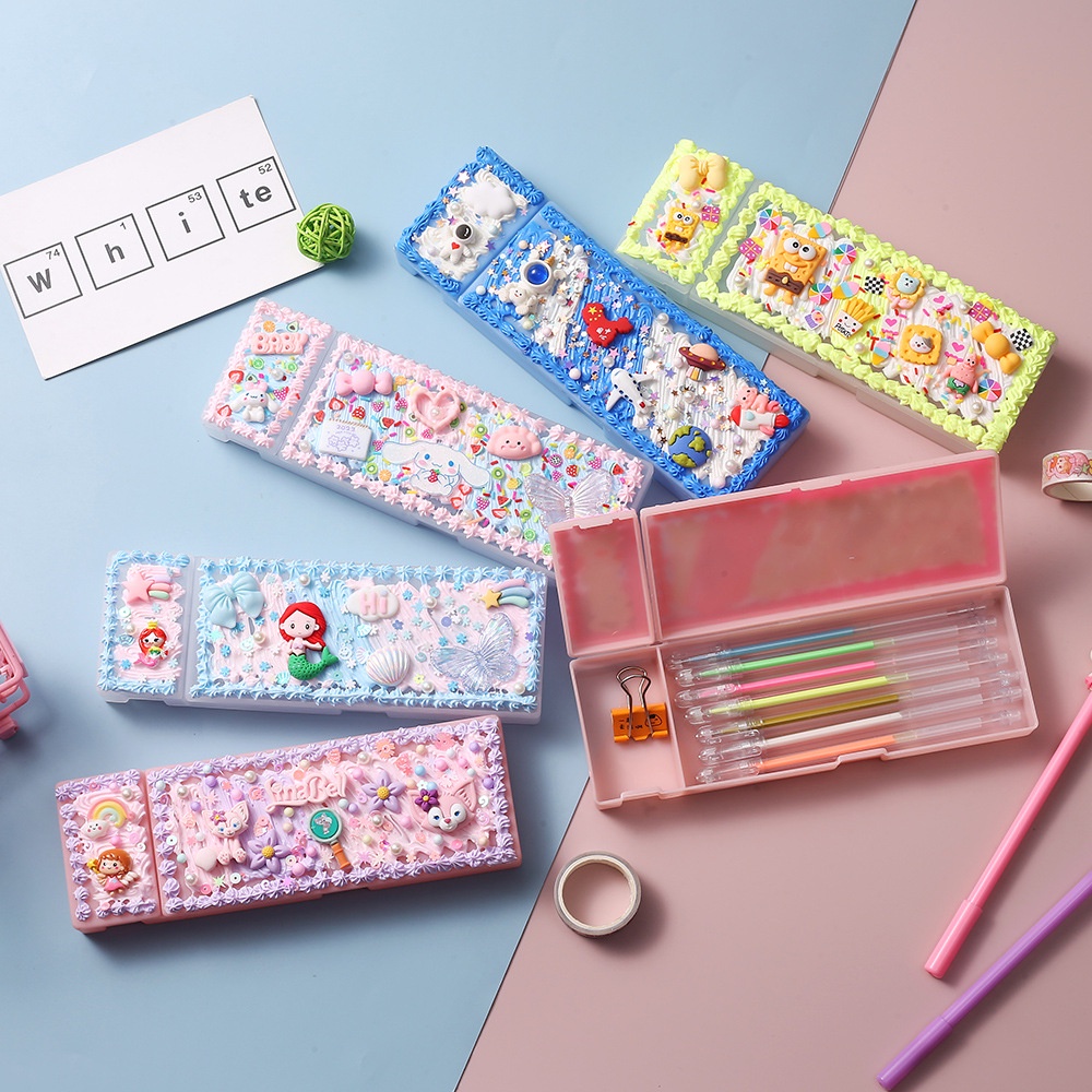 DIY PENCIL CASE / TEMPAT PENSIL DIY ANAK LUCU MAINAN EDUKASI DEKORASI ANAK IMPORT STATIONARY PENSIL ALAT TULIS SEKOLAH