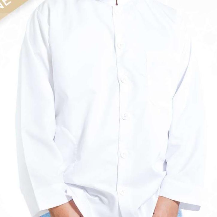 LANGSUNG ATC.. baju koko pria putih lengan panjang polos baju Koko putih terbaru