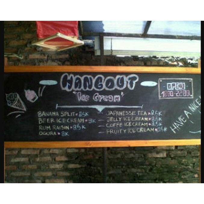 

60x120cm Paling Murah Papan Menu Cafe Resto Papan Tulis Kapur